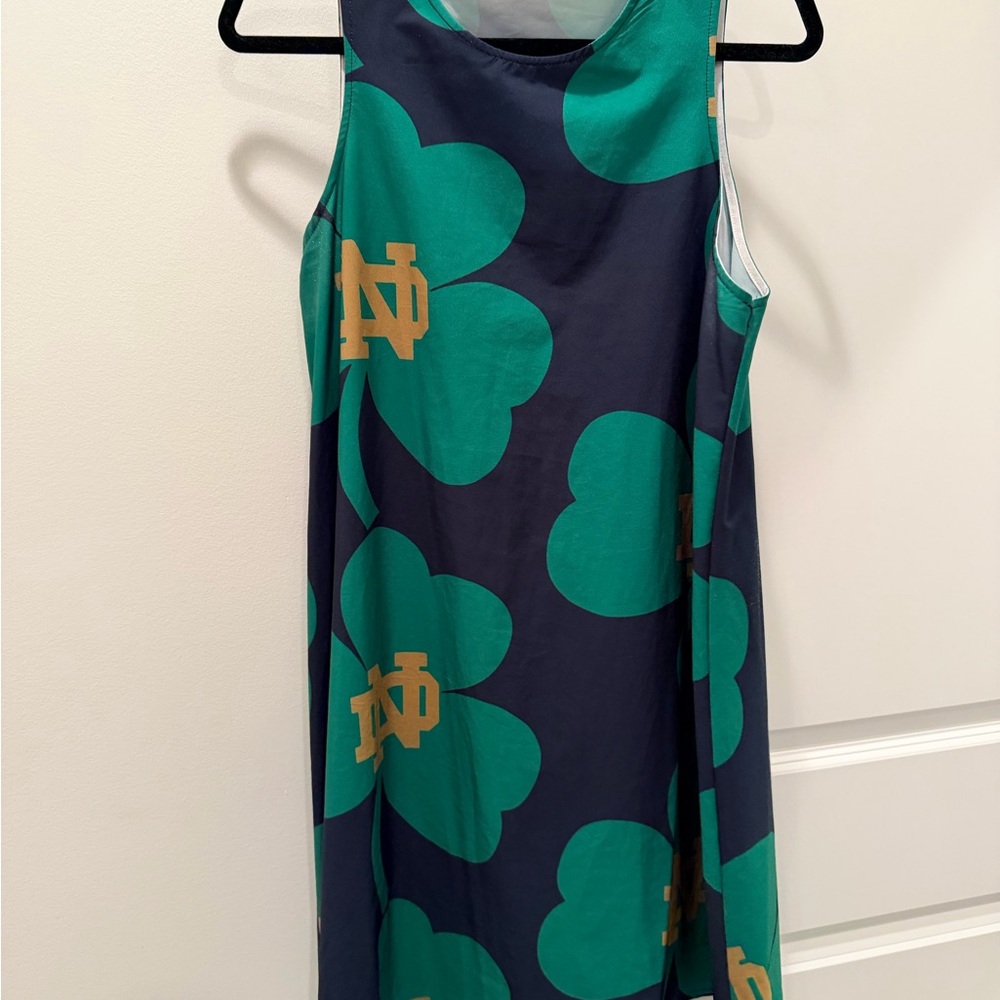 Navy and Green Shamrock Dress